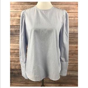 Who what wear- striped blue blouse